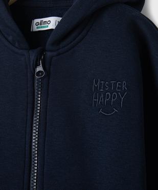 Sweat zippé à capuche bébé garçon vue2 - GEMO 4G BEBE - GEMO