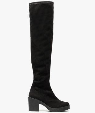 Bottes femme cuissardes à talon et semelle plateforme  vue1 - GEMO(URBAIN) - GEMO