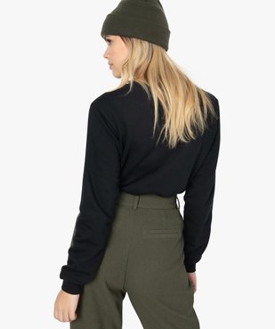 Sweat femme molletonné imprimé fantaisie vue3 - FOLLOW ME - GEMO
