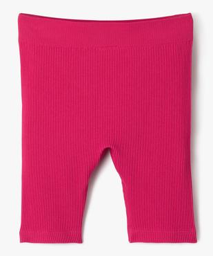 Legging de sport court en maille côtelée sans coutures fille vue3 - GEMO (ENFANT) - GEMO