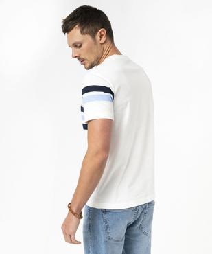 Tee-shirt manches courtes à rayures et inscriptions homme - Camps United vue4 - CAMPS GEMO FOR GOOD - GEMO