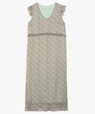 Robe femme à motifs fleuris et rayures pailletées vue4 - GEMO(FEMME PAP) - GEMO