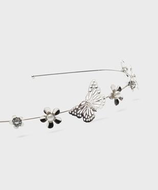 Serre-tête métallique avec fleurs et papillons fille vue2 - GEMO (ACCESS) - GEMO