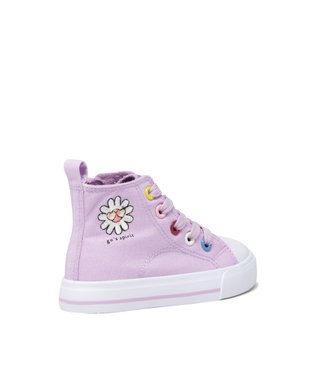 Tennis en toile montantes pastel avec broderie fille vue4 - GEMO 4G FILLE - GEMO