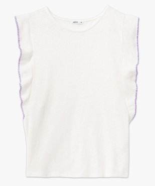 Tee-shirt femme avec volants sur les épaules vue4 - GEMO(FEMME PAP) - GEMO