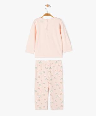 Pyjama en velours 2 pièces bébé fille vue4 - GEMO 4G BEBE - GEMO