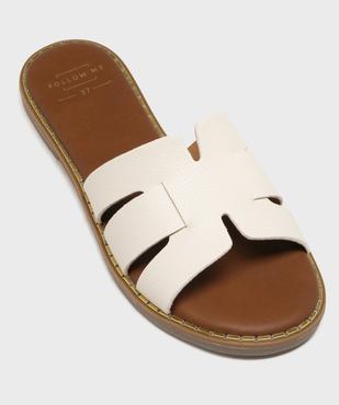 Mules femme plates dessus larges brides unies vue6 - FOLLOW ME - GEMO