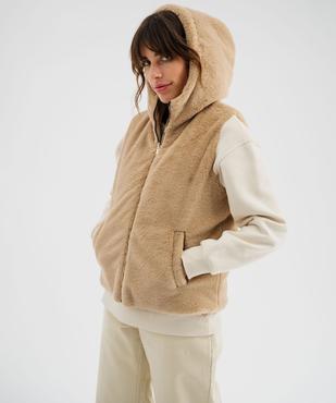 Doudoune sans manches réversible à capuche femme vue4 - GEMO 4G FEMME - GEMO