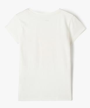 Tee-shirt manches courtes à motif fleuri fille vue3 - GEMO 4G FILLE - GEMO