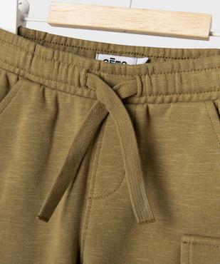 Short cargo en maille avec ceinture ajustable bébé garçon vue2 - GEMO(BEBE DEBT) - GEMO