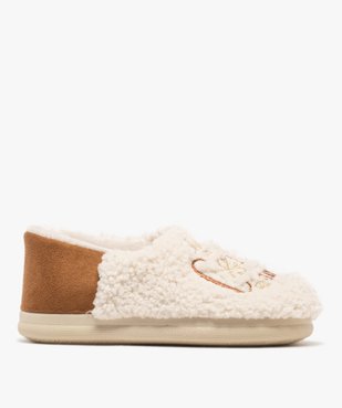 Chaussons enveloppants en sherpa avec broderie scintillante femme vue1 - GEMO(HOMWR FEM) - GEMO