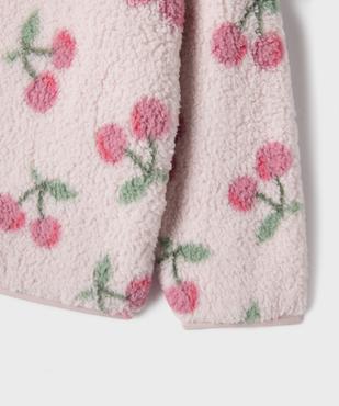 Sweat zippé à col montant en sherpa fille vue4 - GEMO (ENFANT) - GEMO