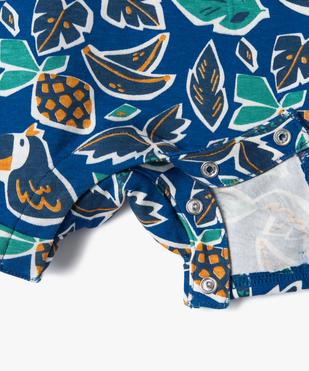 Combishort imprimé en coton bébé garçon vue2 - GEMO(BEBE DEBT) - GEMO