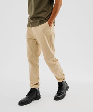Pantalon jogger en toile de coton homme vue1 - GEMO 4G HOMME - GEMO