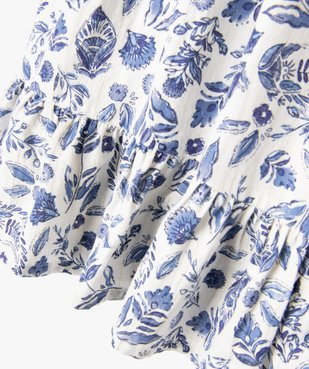 Robe à manches longues fleurie et pailletée fille vue2 - GEMO (ENFANT) - GEMO