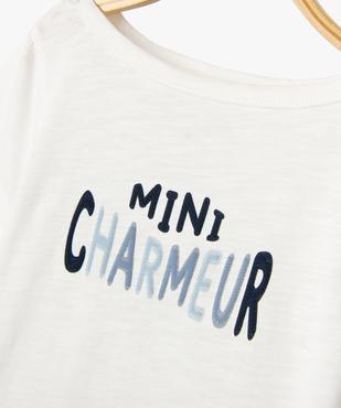Tee-shirt à manches courtes avec col bateau bébé garçon vue2 - GEMO 4G BEBE - GEMO