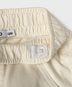 Pantalon de jogging cargo en maille coloris unique bébé garçon vue2 - GEMO(BEBE DEBT) - GEMO