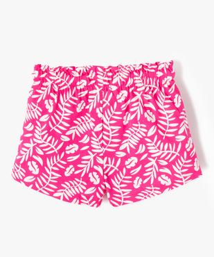 Short bébé fille en maille de coton imprimé à taille élastiquée vue3 - GEMO(BEBE DEBT) - GEMO
