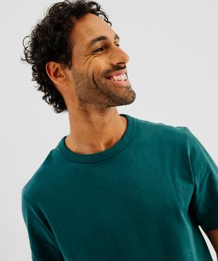 Tee-shirt manches courtes en coton uni homme vue3 - GEMO (HOMME) - GEMO