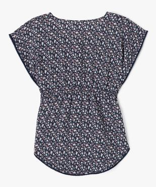 Robe de plage fleurie fille vue3 - GEMO 4G FILLE - GEMO