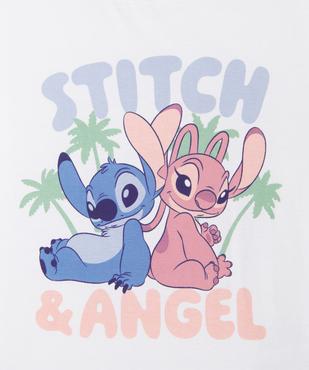 Tee-shirt manches courtes avec motif Stitch fille - Disney vue2 - LILO & STITCH - GEMO