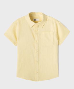 Chemise à manches courtes en lin et coton garçon vue1 - GEMO (ENFANT) - GEMO