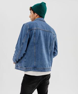 Veste en jean coupe droite homme vue3 - GEMO 4G HOMME - GEMO