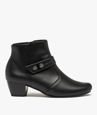 Boots femme confort unies à talon et bride décorative vue1 - GEMO (CONFORT) - GEMO