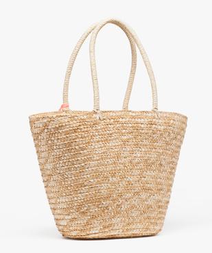 Sac de plage avec pompon et inscription brodée  vue2 - GEMO (ACCESS) - GEMO