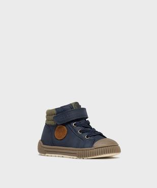 Chaussures montantes à col en velours côtelé bébé garçon - Gepy vue2 - GEPY - GEMO