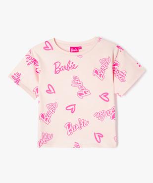 Tee-shirt manches courtes à inscriptions fluo fille - Barbie vue1 - BARBIE - GEMO