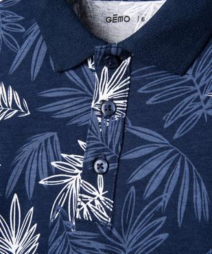 Polo manches courtes à motif exotique garçon vue2 - GEMO (ENFANT) - GEMO