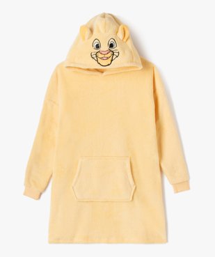 Chemise de nuit à capuche en maille peluche motif Le Roi Lion fille - Disney vue1 - ROI LION - GEMO