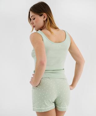 Débardeur lingerie en maille côtelée femme vue3 - GEMO 4G FEMME - GEMO