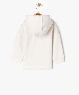 Sweat à capuche fermeture zippée aimantée bébé fille vue4 - GEMO 4G BEBE - GEMO