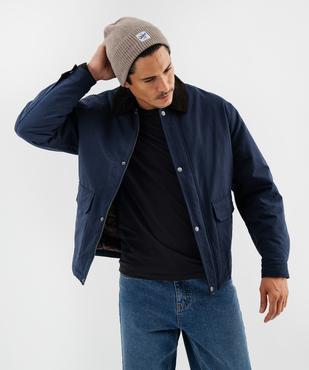 Parka en matière déperlante avec col en velours homme vue3 - GEMO (HOMME) - GEMO