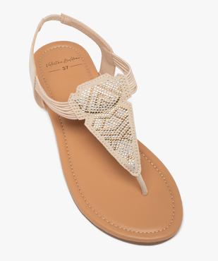 Sandales à entre-doigt avec brides élastiquées à strass femme - Valentina Baldano vue5 - VALENTINA BALDA - GEMO