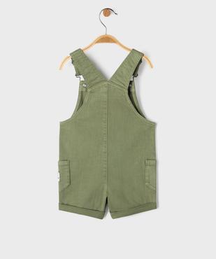 Salopette courte en coton stretch bébé garçon vue4 - GEMO(BEBE DEBT) - GEMO