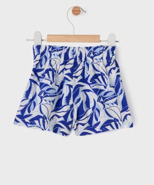 Short ample en viscose à motif feuillage bébé fille vue3 - GEMO 4G BEBE - GEMO