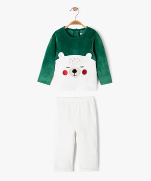 Pyjama en velours 2 pièces motif Noël bébé garçon vue1 - GEMO(BB COUCHE) - GEMO