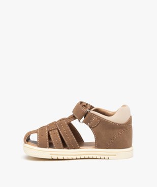 Sandales bébé garçon unies à talon et bout fermés vue3 - GEMO(BEBE DEBT) - GEMO