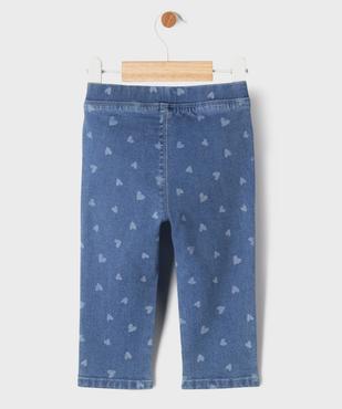 Jegging à motif cœurs délavé bébé fille vue3 - GEMO(BEBE DEBT) - GEMO