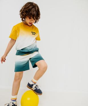 Bermuda en French Terry tie-and-dye garçon vue4 - GEMO 4G GARCON - GEMO