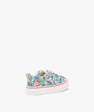 Baskets en toile imprimé tropical à lacets élastiques bébé fille vue5 - GEMO 4G BEBE - GEMO