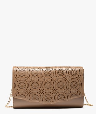 Sac besace femme à motif ajouré et bandoulière chaîne vue1 - GEMO (ACCESS) - GEMO
