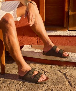 Mules ouvertes 2 brides dessus cuir homme - Tanéo vue7 - TANEO GEMO FOR GOOD - GEMO