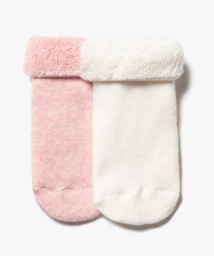 Chaussettes en maille bouclette douillette bébé (lot de 2) vue2 - GEMO 4G BEBE - GEMO
