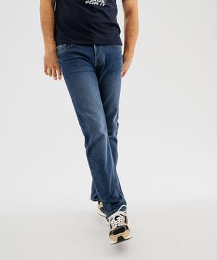 Jean regular en coton extensible et délavé homme vue1 - GEMO 4G HOMME - GEMO