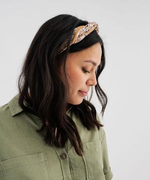 Foulard en satin à motifs fleuris femme vue1 - GEMO 4G FEMME - GEMO