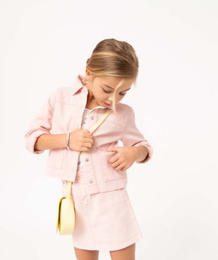 Veste fille en denim avec poches plaquées vue1 - GEMO 4G FILLE - GEMO